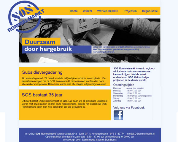 Nieuwe website voor SOS rommelmarkt Den Bosch